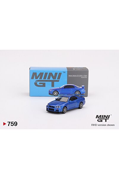mini gt Nissan Skyline GT-R (R34) 1/64 Ölçek Mini GT Diecast metal Model Arab...