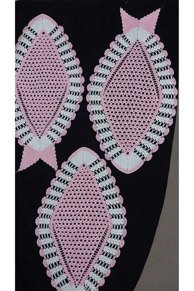 Papatyam 3 Pcs Hand Knitted Crochet - 38X21 Coffee Table Cover/Lace Set/Vintage/Cotton Rope