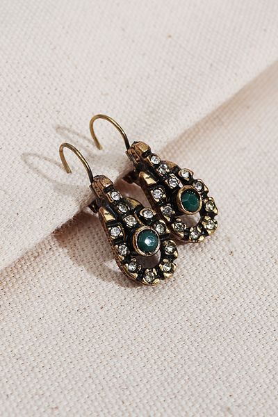 Süspüs Accessories Green Jewelled Authentic Earrings