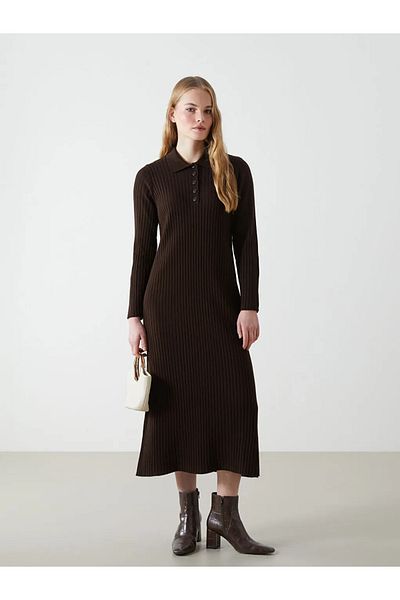 LC Waikiki Lcw Vision Shirt Collar Women's Knitwear Dress
