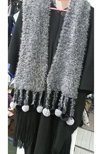 hilal HİLAL GRİ PONPONLU KAŞKOL