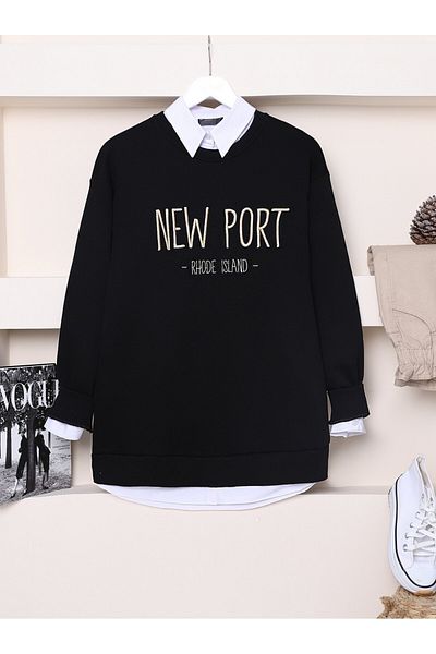 Modamorfo Embossed Embroidered Written Sweat