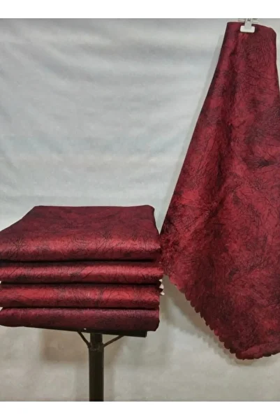enti ev tekstili Burgundy Vein Patterned Non-Slip Base Velvet Sofa Bed Cover