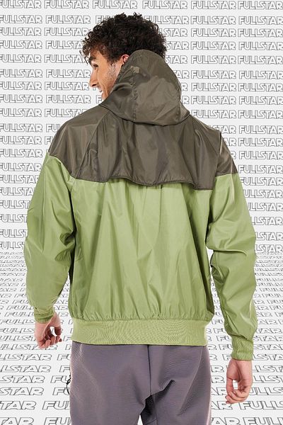 Nike Sportswear Windrunner Jacket Blue Green Hooded Men's Jacket Green Khaki