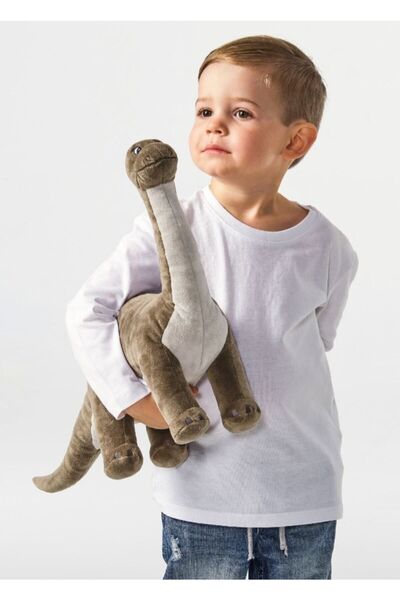 IKEA Trendexpress Yumuşak Peluş Oyuncak Kahverengi 55 Cm Dinozor