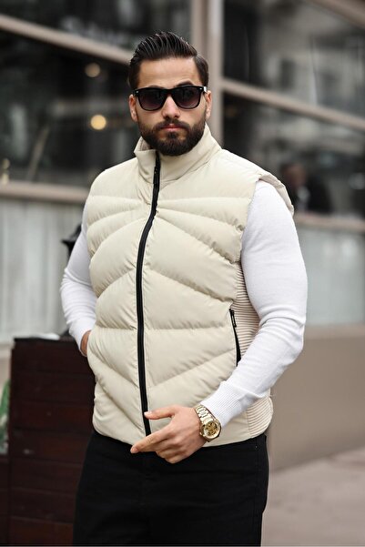 inpool Ανδρικό καπιτονέ πουπουλένιο γιλέκο - Standard-Fit, 3 τσέπες, USE2419