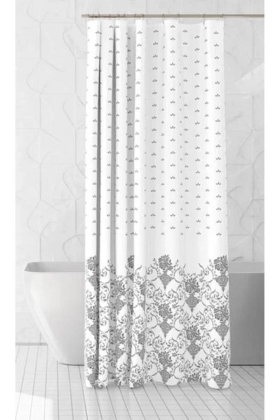 Zethome Κουρτίνα μπάνιου 1x110x200 μονή φτερωτή - Δώρο δαχτυλίδι 1228