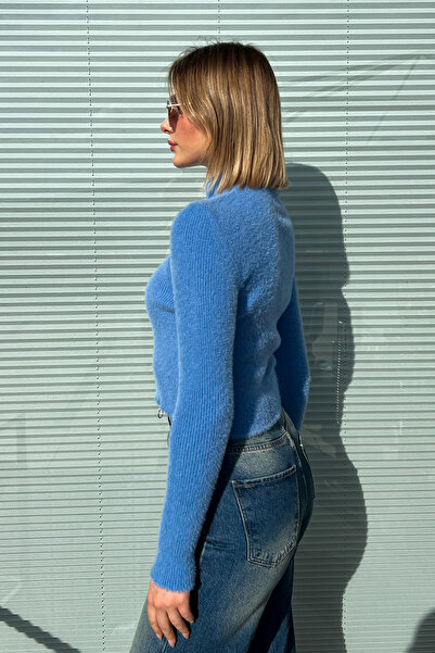 ModaPlaza Kadın Sakallı Fermuarlı Hırka 6806