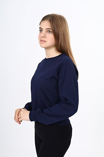 Toontoy Girls' Off-Shoulder Gauze School Sweatshirt