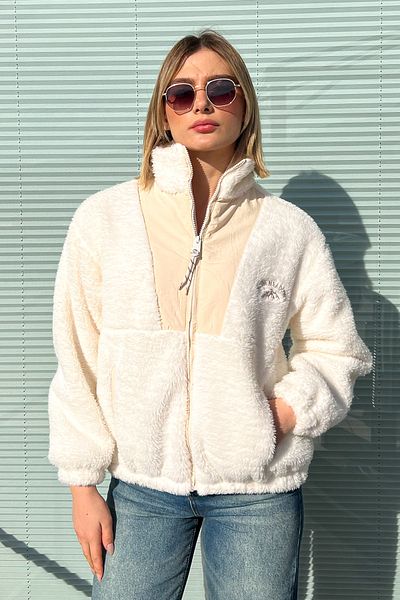 ModaPlaza Women's Plush Zippered Coat 5194