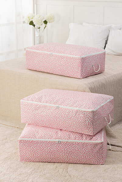 REKHOME 3 Adet Mega Boy Baza Altı Yastık Yorgan Kazak Hurcu 74x46x22