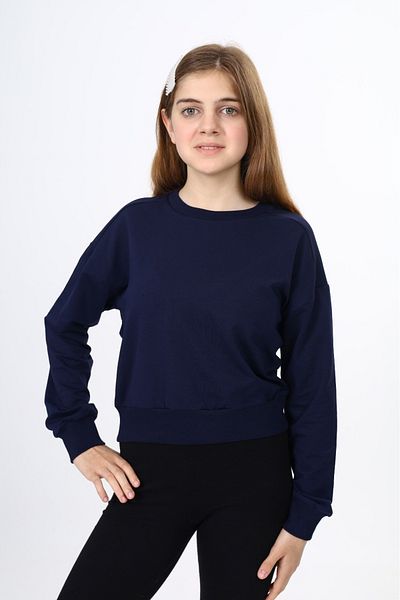 Toontoy Girls' Off-Shoulder Gauze School Sweatshirt