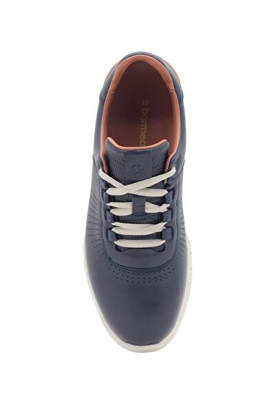 Barmea Ανδρικά αθλητικά παπούτσια περπατήματος 2405 Navy Blue - Γνήσιο δέρμα