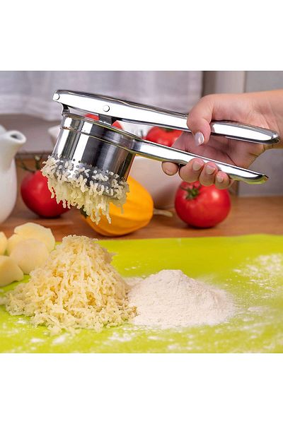 Ekostem Stainless Steel Potato Press- Potato Masher, Manual Juicer, Masher