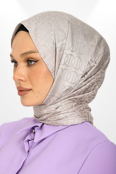hijabchi Stone Color Imported Silky Jacquard Shawl - Ring Model - New Collections