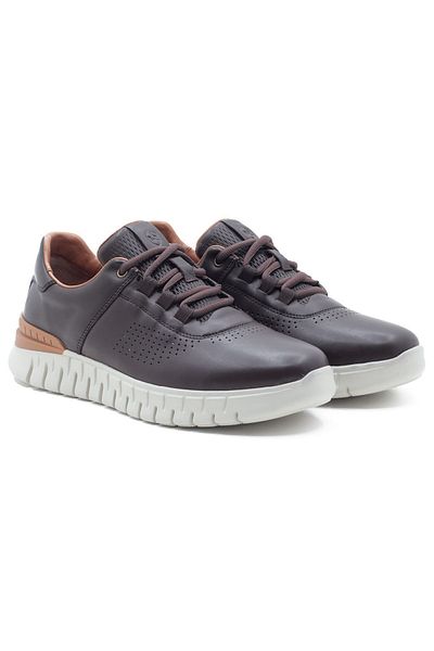 Barmea Men's Sports Walking Shoes 2405 Brown - Genuine Leather