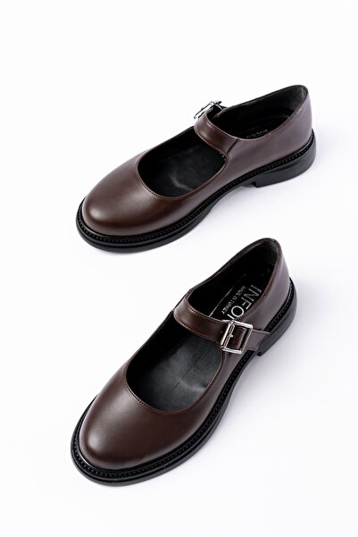 infon shoes creation YSN-4444 barna alkalmi cipő