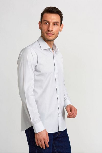 Bisse Platinum Regular Fit Long Sleeve Black Men's Shirt