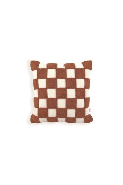 Normod Copper Checkered Punch Kırlent Kılıfı