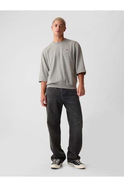 GAP ErkekBrannan Bear İşlemeli Oversized Sweatshirt