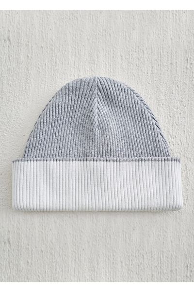 Boris Becker Light Gray Color Double Sided Cashmere Beret