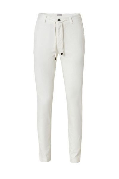 Boris Becker Off-White Stretch Waisted Corded Chino Pants