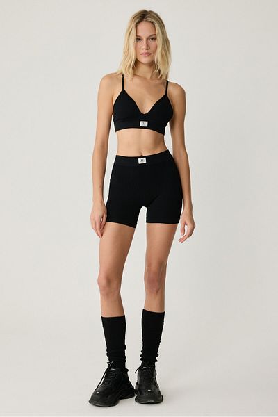 Urban Beat PAREDES Urban Beat Damen-Set, nahtlos, weich, atmungsaktiv, dehnbar, Bra-Shorts, Schwarz, unten und oben