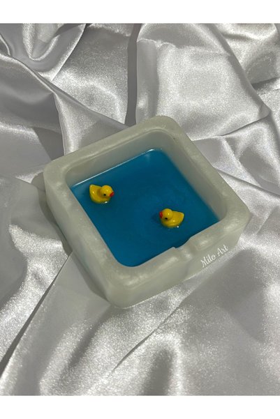 Milo Art Mini Duck Themed Epoxy Ashtray Ash Tray (Single Hollow)