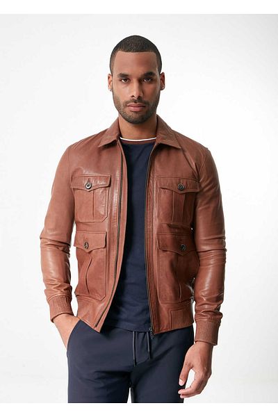 Boris Becker Brown Leather Coat
