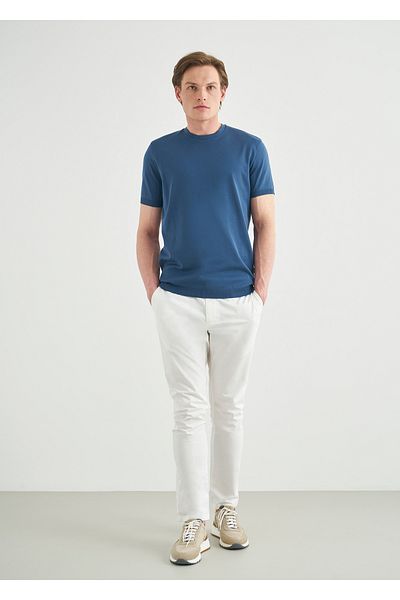Boris Becker Indigo Color Crew Neck Mercerized T-Shirt