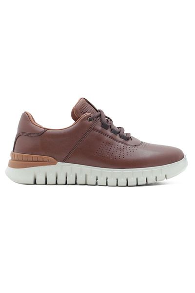 Barmea Men's Sports Walking Shoes 2405 - Genuine Leather, Tan