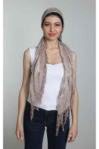 Mystic Bej Multi Renk Pamuk - Ipek Şal