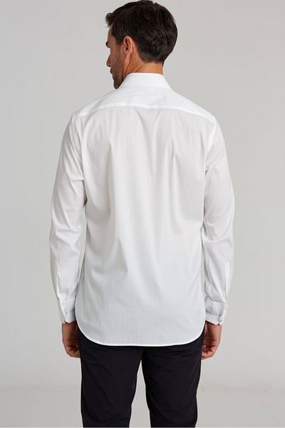 Bisse Bisse Класическа риза - Regular Fit, UK KLB, Kemik DM, без джобове, бяла