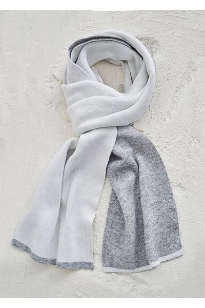Boris Becker Light Gray Color Double Sided Cashmere Scarf