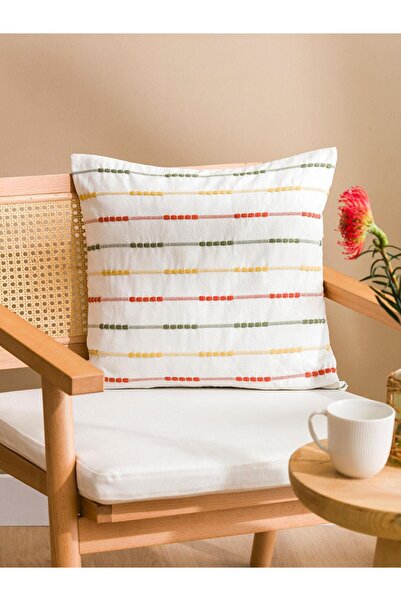 LC Waikiki Lcw Home Çizgi Nakışlı Kırlent Kılıfı 45x45 Cm