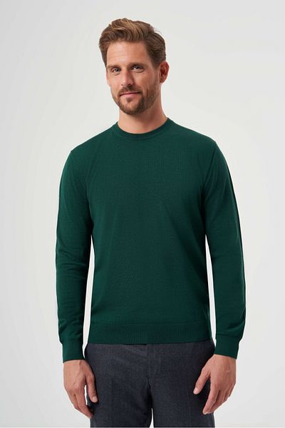 Bisse Men's Basic Half Turtleneck Knitwear Green