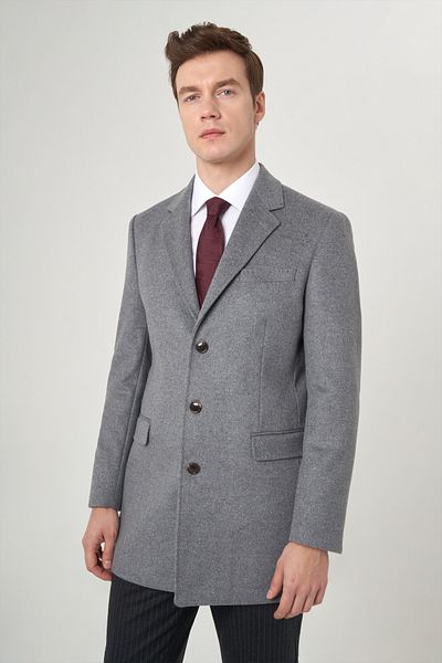 Bisse Men's Overcoat Gray