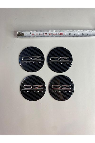 OTOMOR AKSESUAR Oz Racing 60mm Carbon-Red Sticking Label - Rim Logo Emblem