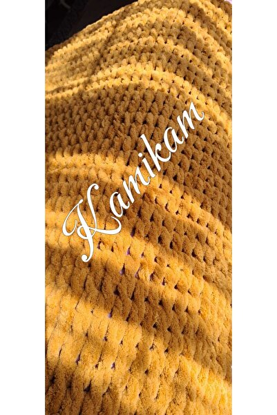 KAMİKAM 100x150 Плюшевий оксамитовий плед для телевізора - м'який, ручної роб...