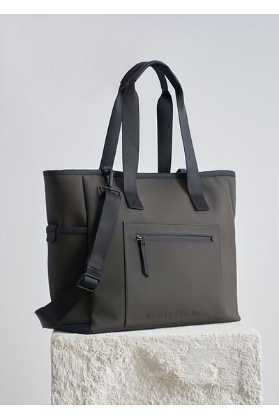 Boris Becker Khaki Color Leather Detailed Bag