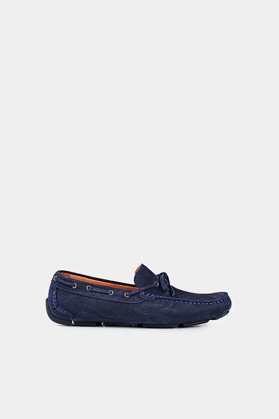 Bisse Ανδρικά Suede Loafer παπούτσια Navy Blue