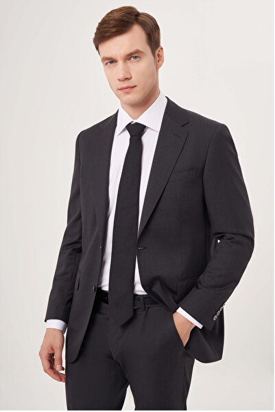 Bisse Erkek 6 Drop Mono Yaka Çift Yırtmaçlı Takım Elbise ANTRASIT