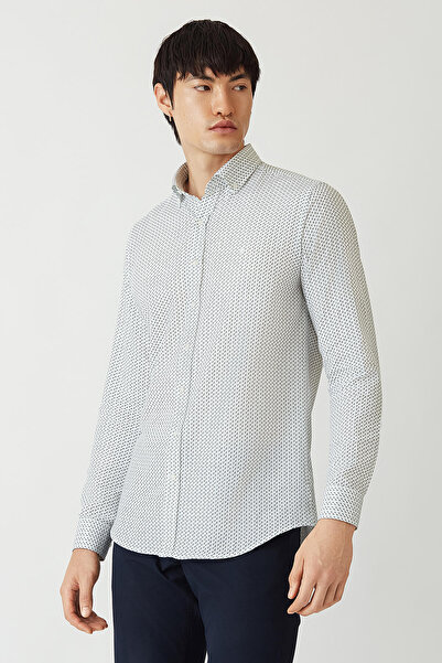 Bisse Regular Fit Uzun Kollu Yeşil Spor Erkek Gömlek