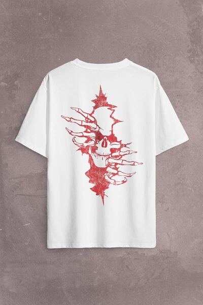 Kendim Seçtim Μπλουζάκι Metallica Skull Street Rock Oversize - Unisex, εμπριμ...