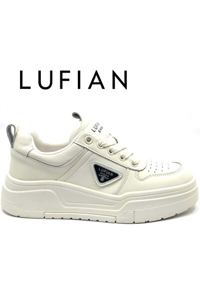 Kids Club Shoes لوفيان 122230018   حذاء رياضي جلدي للجنسين من جينيفر - أبيض