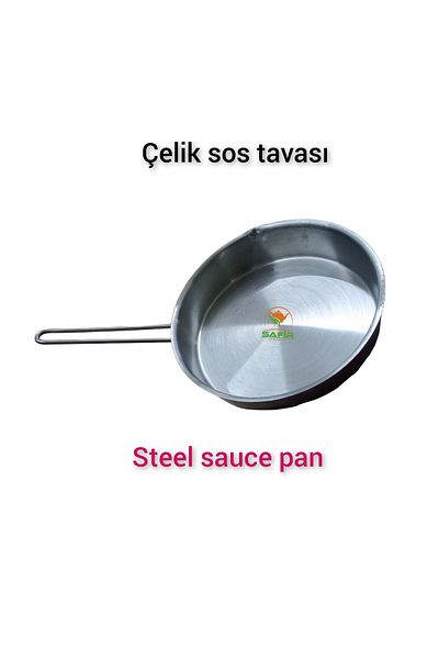 SAFİR ÇAY KAZANLARI 430 Quality Steel Sauce Pan - 20 cm Size, Biggest Size