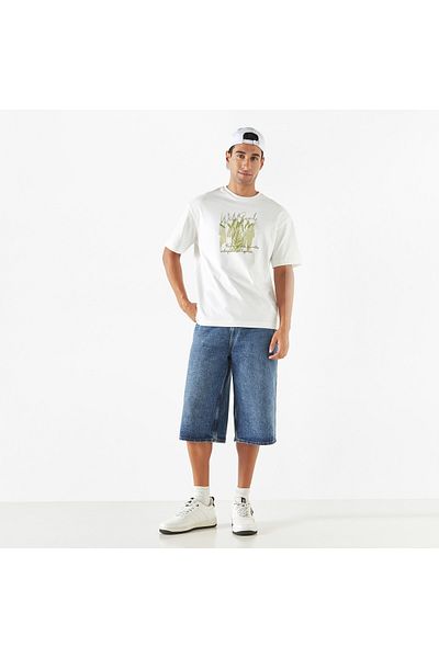 Lee Cooper Printed Oversized T-shirt With Short Sleeves