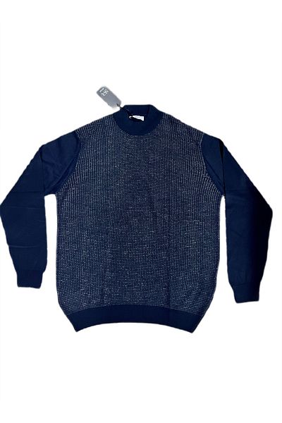 SÜVARİ 10% Wool 90% Acrylic Print Half Turtleneck Quality Knitwear Sweater