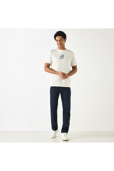 Lee Cooper Printed Crew Neck T-shirt With Short Sleeves
