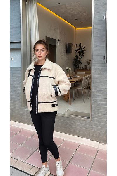 Mekafashion Πέτρα παλτό με βελούδινη επίστρωση σουέντ